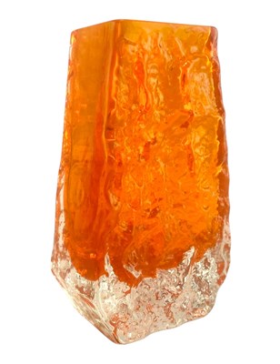 Lot 75 - GEOFFREY BAXTER FOR WHITEFRIARS - TANGERINE COFFIN VASE