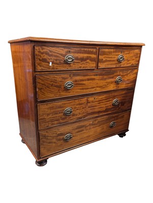 Lot 768 - 19TH CENTURY MAHOGANY CHEST OF DRAWERS