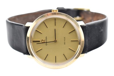 Lot 53 - OMEGA DE VILLE GENTLEMANS 9CT GOLD WRISTWATCH