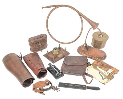 Lot 412 - COLLECTION OF ASSORTED MILITARIA & TRENCH ART