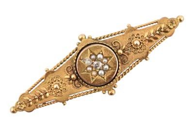 Lot 531 - VICTORIAN 19TH CENTURY HALLMARKED 15CT GOLD BROOCH