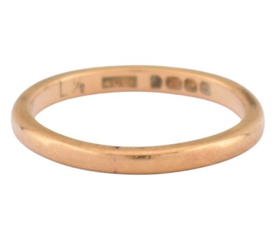 Lot 340 - HALLMARKED 22CT GOLD BAND RING