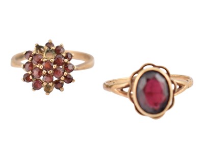 Lot 557 - TWO HALLMARKED 9CT GOLD RINGS