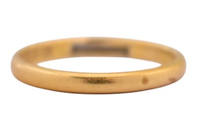 Lot 188 - 1920S HALLMARKED 22CT GOLD BAND RING