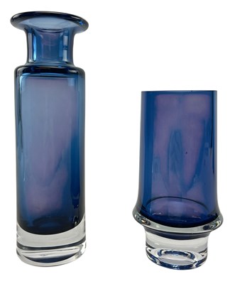 Lot 321 - TWO STUDIO ART GLASS VASES - ITTALA AND SKRUF MODELS
