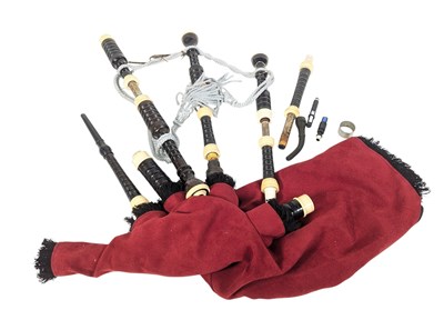 Lot 15 - SET OF VINTAGE 20TH CENTURY BAGPIPES