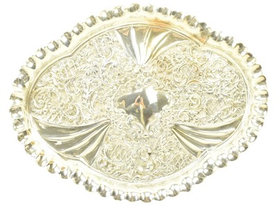 Lot 52 - LATE 19TH CENTURY VICTORIAN HALLMARKED REPOUSSE SILVER TRAY