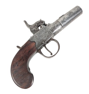 Lot 34 - 19TH CENTURY WILKINSON OF BRISTOL PERCUSSION CAP POCKET PISTOL