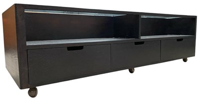 Lot 481 - MATTHEW WHYTE - MODERN DESIGNER EBONISED COFFEE TABLE