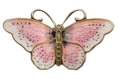 Lot 484 - 20TH CENTURY NORWEGIAN GILT SILVER 925S BUTTERFLY PIN BROOCH
