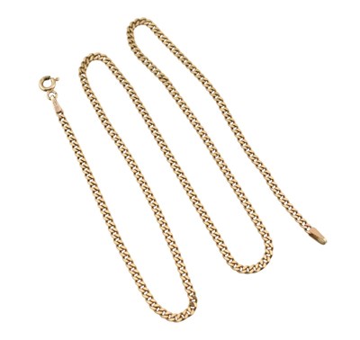 Lot 343 - A 9CT GOLD NECKLACE CHAIN