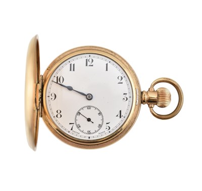 Lot 338 - GOLD PLATED FULL HUNTER POCKET WATCH