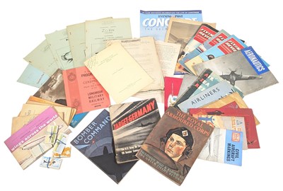 Lot 423 - WWII EPHEMERA - COLLECTION OF AVIATION RAILWAYANA AND VEHICLE INTEREST BOOKS AND OTHER