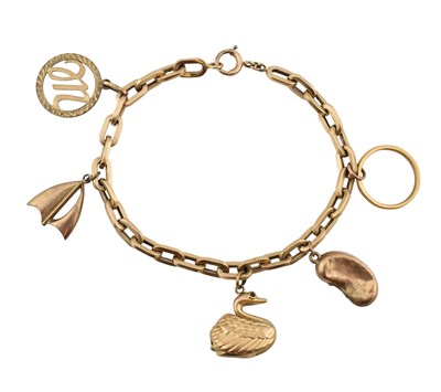 Lot 193 - 14CT GOLD CHARM BRACELET