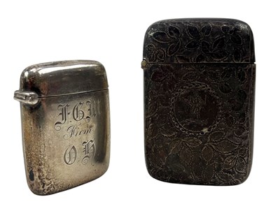 Lot 116 - TWO EARLY 19TH CENTURY VICTORIAN HALLMARKED SILVER VESTAS