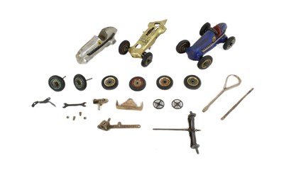 Lot 62 - SCHUCO - VINTAGE TINPLATE CLOCKWORK CAR & SPARES