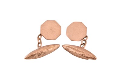 Lot 281 - PAIR OF 9CT GOLD CUFFLINKS