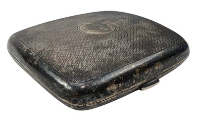 Lot 49 - 20TH CENTURY GEORGE V HALLMARKED SILVER CIGARETTE CASE