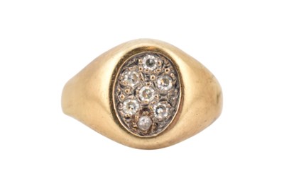 Lot 308 - HALLMARKED 9CT GOLD & DIAMOND RING