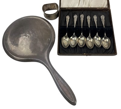 Lot 133 - CASED EDWARD VII HALLMARKED SILVER TEAPOONS & OTHERS