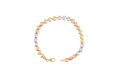 Lot 356 - 14CT GOLD BI-COLOUR ARTISAN BRACELET