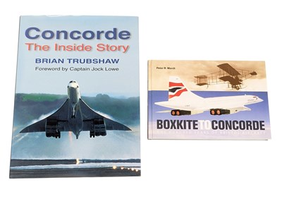 Lot 456 - CONCORDE - 2X FIRST EDITION AVIATION CONCORDE BOOKS SIGNED BY PILOTS
