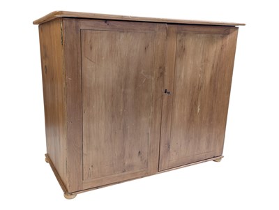 Lot 983 - 19TH CENTURY PINE CAMPAIGN CHEST OF DRAWERS CABINET