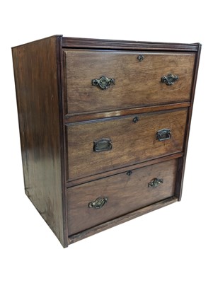 Lot 981 - 19TH CENTURY MAHOGANY PEDESTAL CHEST OF DRAWERS
