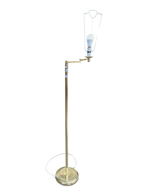 Lot 744 - 20TH CENTURY BRASS ARTICULATED FLOOR STANDING LAMP