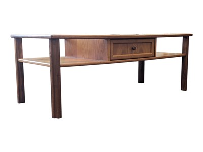 Lot 579 - G PLAN FURNITURE - LATE 20TH CENTURY TEAK & GLASS COFFEE TABE