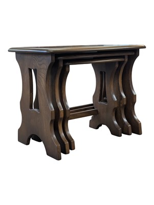 Lot 580 - ERCOL FURNITURE - 20TH CENTURY ERCOL GOLDEN DAWN NEST OF TABLES