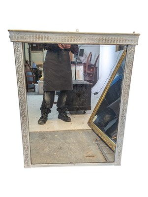 Lot 968 - LARGE 19TH CENTURY ORNATE PAINTED FRENCH OVERMANTEL WALL MIRROR