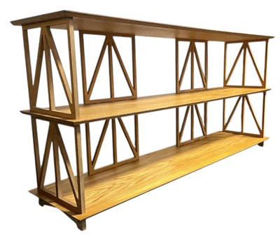Lot 526 - MODERN HIGH-END DESIGNER OAK & BIRCH-PLY BOOKCASE