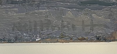 Lot 79 - NEIL PINKETT (B. 1958) - THE MOUNT, DRAMATIC LIGHT, DEB '14 - OIL ON BOARD