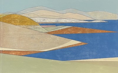 Lot 80 - VANESSA GARDINER (B. 1960) - ATTICA HEADLANDS 3, 2011 - ACRYLIC ON BOARD