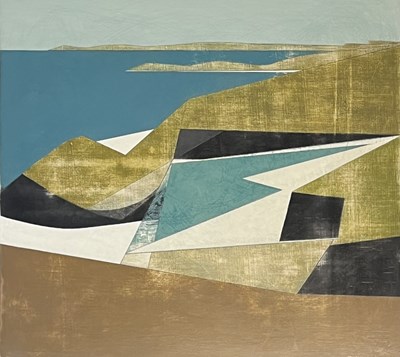 Lot 82 - VANESSA GARDINER (B. 1960) - HARBOUR COAST 5, 2014 - ACRYLIC ON BOARD