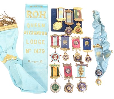 Lot 485 - COLLECTION OF MASONIC MEDALS & REGALIA