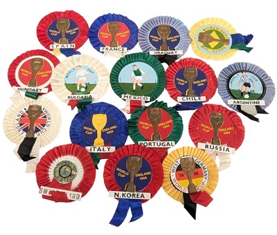 Lot 492 - WORLD CUP INTEREST - 1966 WORLD CUP TEAM ROSETTES