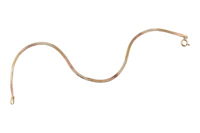 Lot 227 - HALLMARKED 9CT GOLD FLAT LINK BRACELET