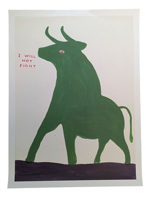 Lot 372 - AFTER DAVID SHRIGLEY - I WILL NOT FIGHT - OFFSET LITHOGRAPH POSTER