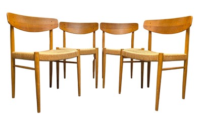 Lot 60 - ARNE HOVMAND-OLSEN FOR MOGENS KOLD - SET OF FOUR DINING CHAIRS
