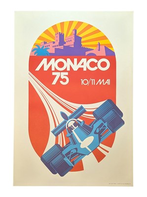 Lot 152 - GRAND PRIX MONACO MAY 1975 LITHOGRAPHIC POSTER