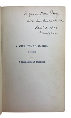 Lot 10 - DICKENS, CHARLES: 1843 A CHRISTMAS CAROL, FIRST EDITION, SECOND ISSUE