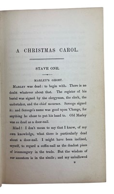 Lot 10 - DICKENS, CHARLES: 1843 A CHRISTMAS CAROL, FIRST EDITION, SECOND ISSUE