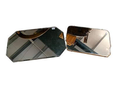 Lot 749 - TWO VINTAGE 20TH CENTURY ART DECO HANGING WALL MIRRORS