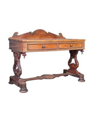 Lot 958 - VICTORIAN 19TH CENTURY GALLERY BACK WRITING TABLE DESK