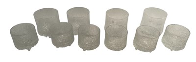 Lot 339 - TAPIO WIRKKALA X IITALA - TEN SCANDINAVIAN MODERNIST DRINKING TUMBLER GLASSES