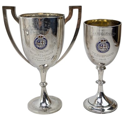 Lot 17 - HALLMARKED SILVER TROPHY CUPS FOR LANCASHIRE & YORKSHIRE RAILWAY