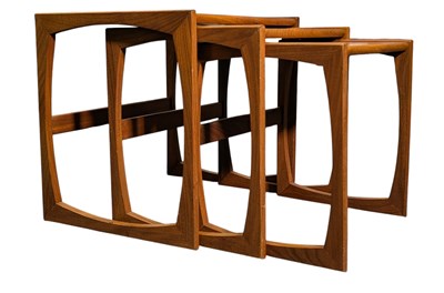 Lot 344 - ROGER BENNETT FOR G-PLAN - QUADRILLE - RETRO MID CENTURY TEAK NEST OF TABLES
