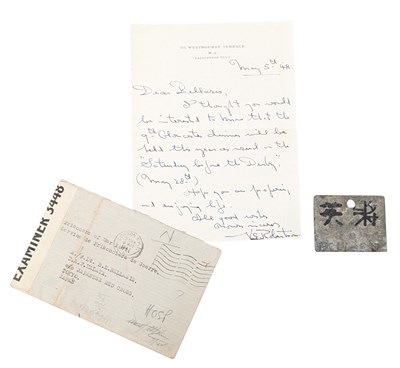 Lot 501 - WWII SECOND WORLD WAR POW LETTER - RAF MALAYA